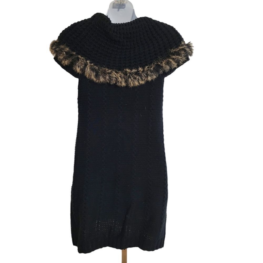 2/$20 Vintage Y2K Black Furry Sweater Top Size: Small - Picture 5 of 6